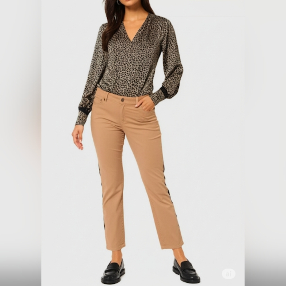 Lauren Jeans Co. Tan Stretch Jeans Size 16 EUC Capsule
